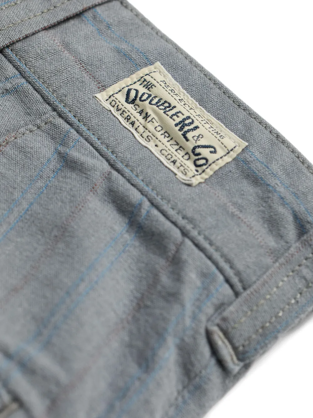 Ralph Lauren RRL Chino met krijtstreep en platte voorkant Blauw