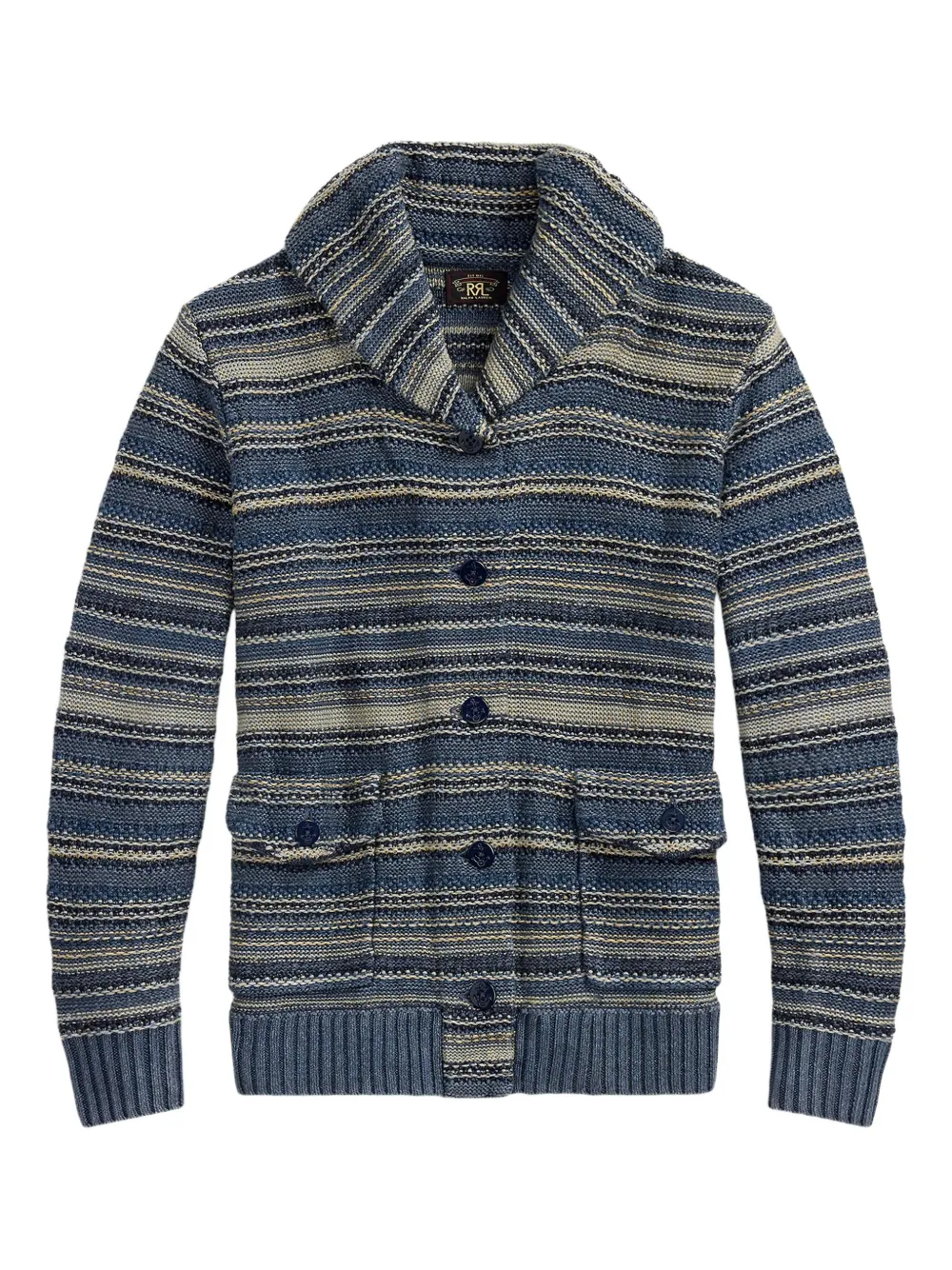 Ralph Lauren RRL striped-pattern cardigan | Blue | Image 1
