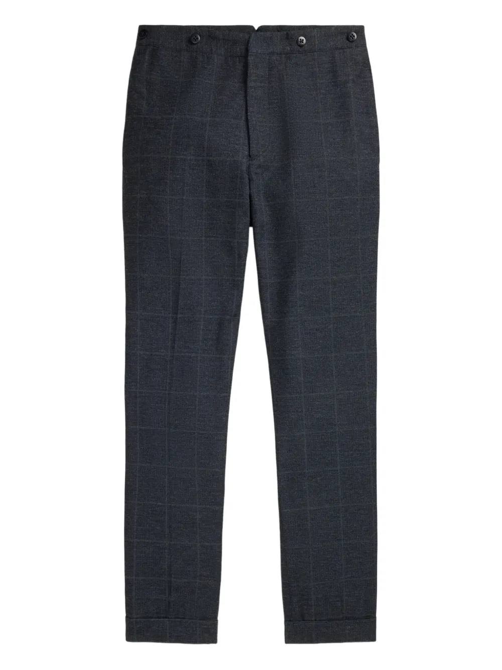 Rrl Checked Button-fastening Trousers In Gray