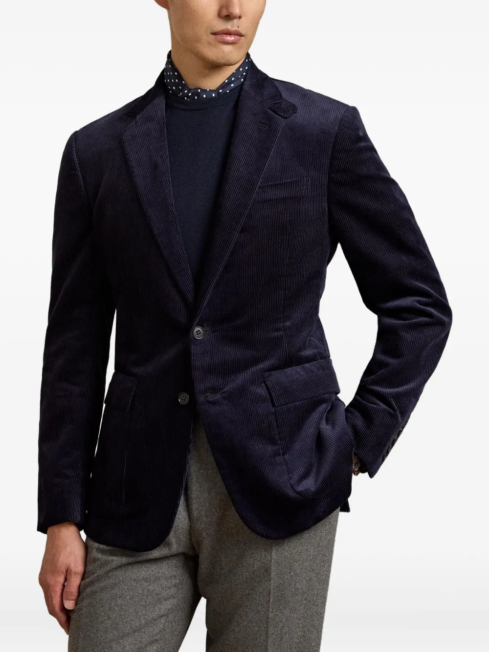 Ralph Lauren Single-breasted Blazer In Blue