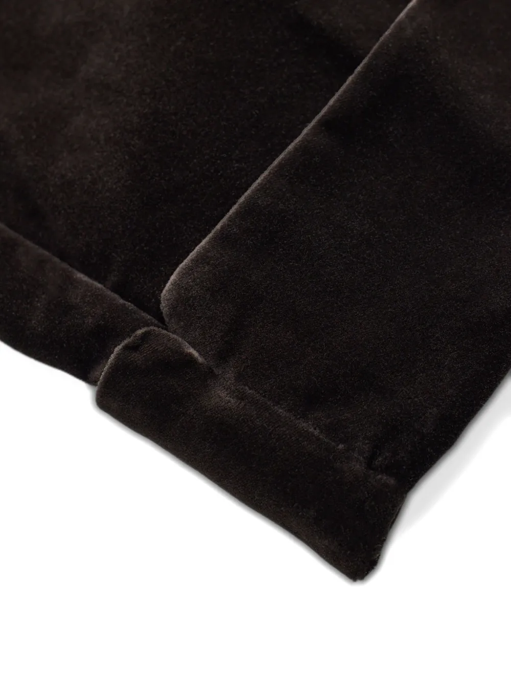 Rrl Velvet Cuffed-hem Trousers In Black