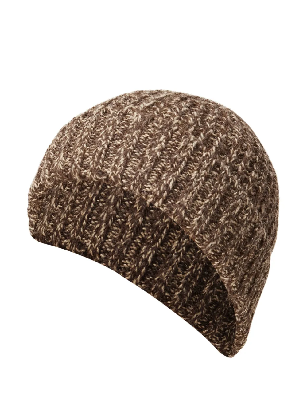 Rrl Ribbed Beanie In Brown