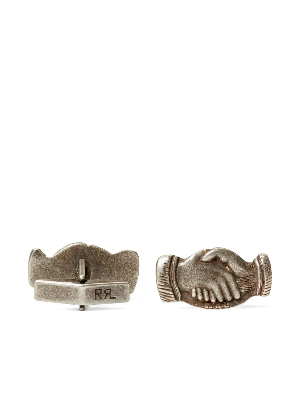 Ralph Lauren RRL Manchetknopen met gegraveerd logo Zilver