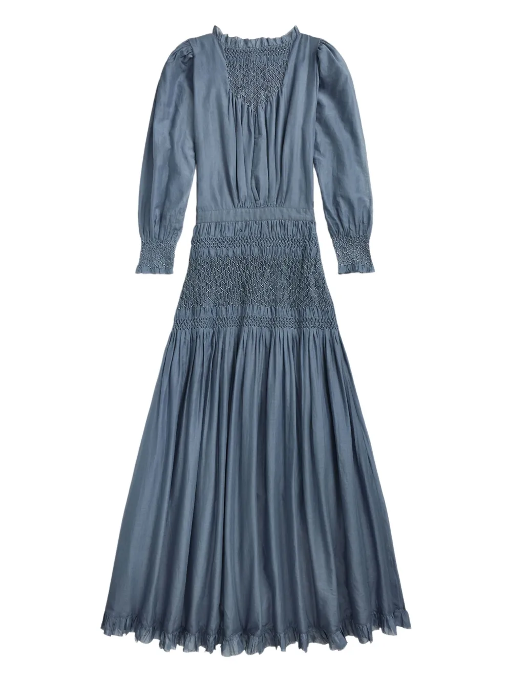 Ralph Lauren RRL Gesmockte maxi-jurk Blauw