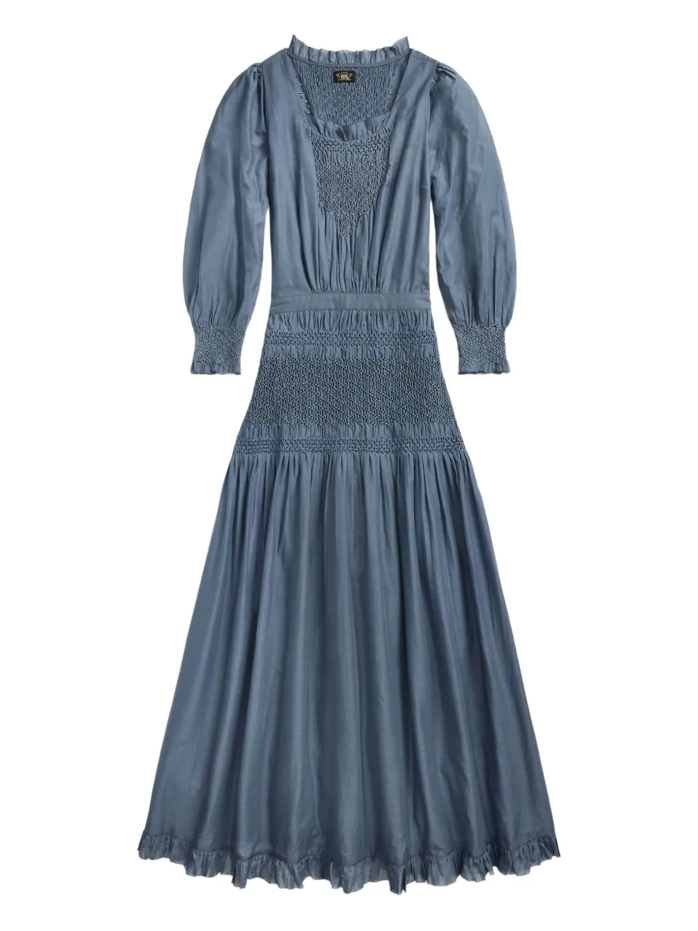 Ralph Lauren RRL Gesmockte maxi-jurk Blauw