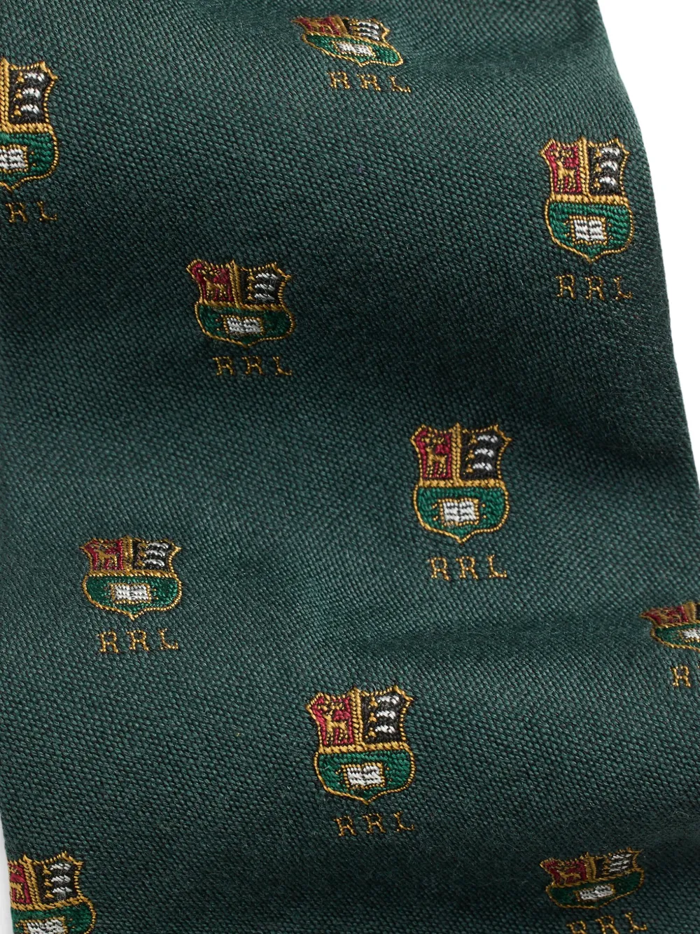 Ralph Lauren RRL Stropdas met geborduurd logo Groen