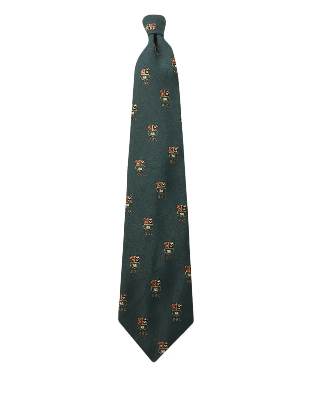 Ralph Lauren RRL Stropdas met geborduurd logo Groen