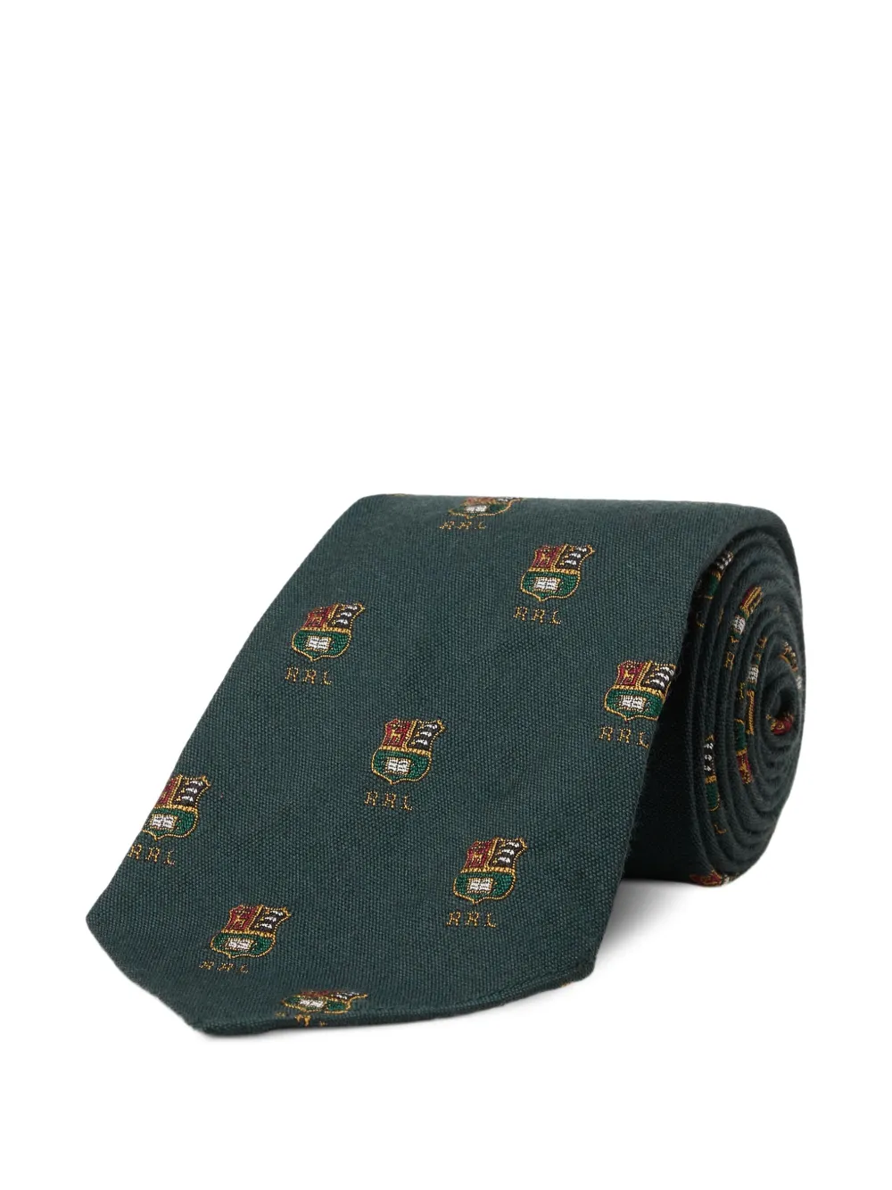 Ralph Lauren RRL Stropdas met geborduurd logo Groen