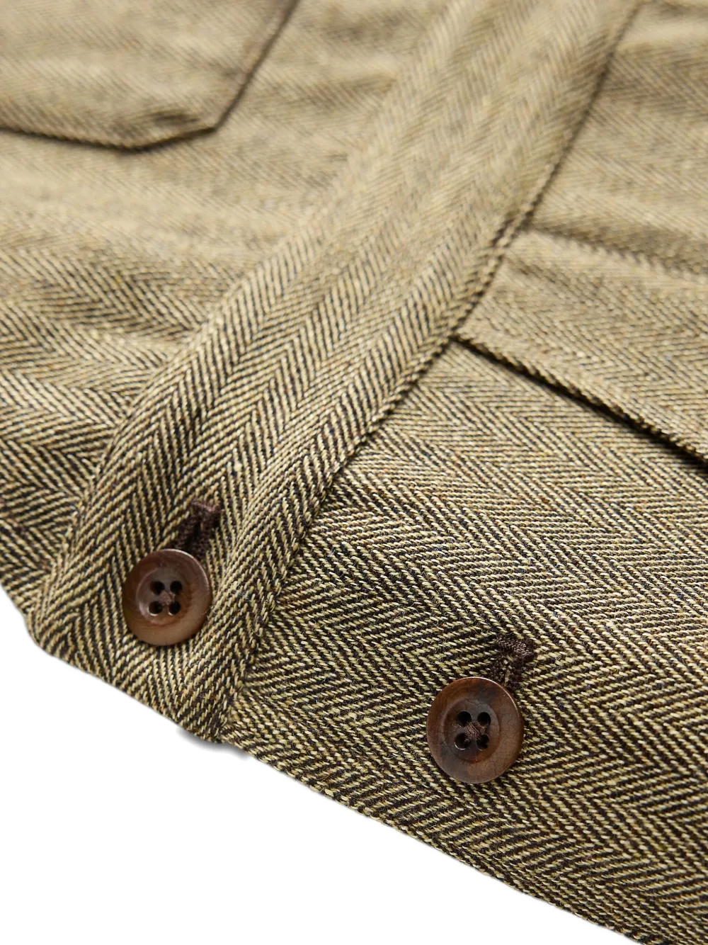 Rrl Herringbone Buttoned Dungarees In Green