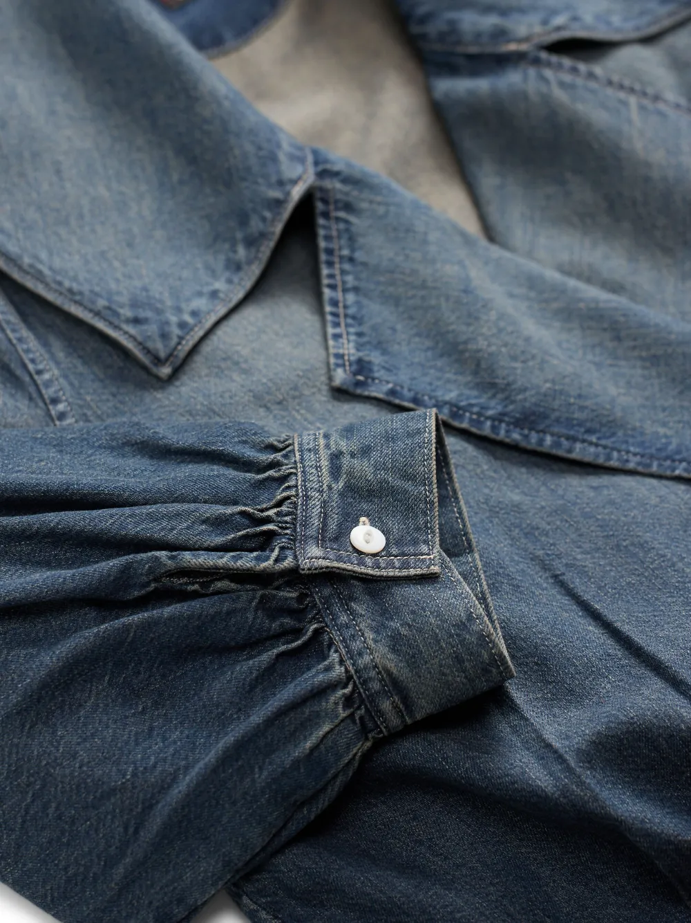 Rrl Wrap-tie Denim Jacket In Blue