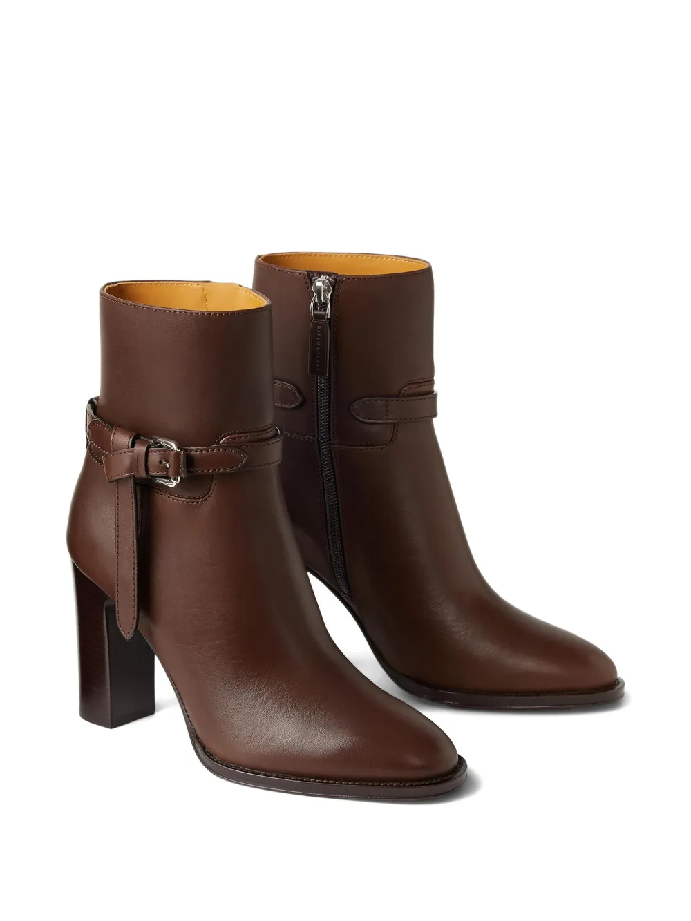 Ralph Lauren Collection 90mm Donnely buckle-strap leather boots | Ankle Boots | Image 2