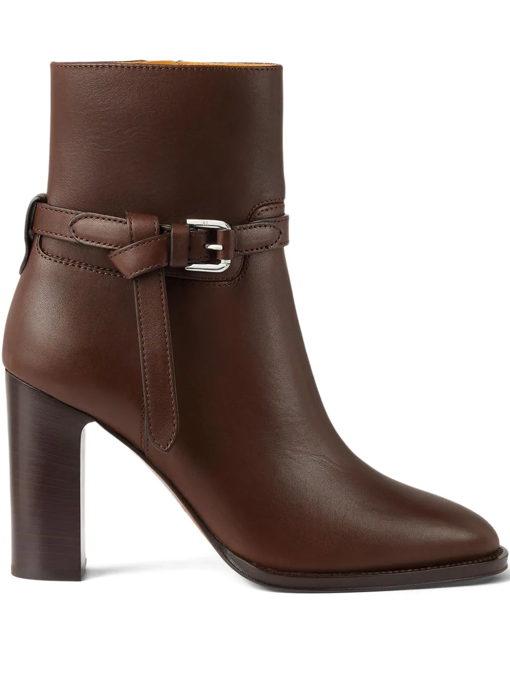 Ralph Lauren Collection 90mm Donnely buckle-strap leather boots | Brown | Image 1