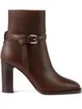 Ralph Lauren Collection 90mm Donnely buckle-strap leather boots - Brown