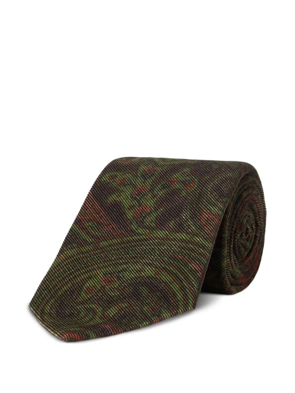 Ralph Lauren RRL Stropdas met paisley-patroon en ribfluwelen textuur Bruin