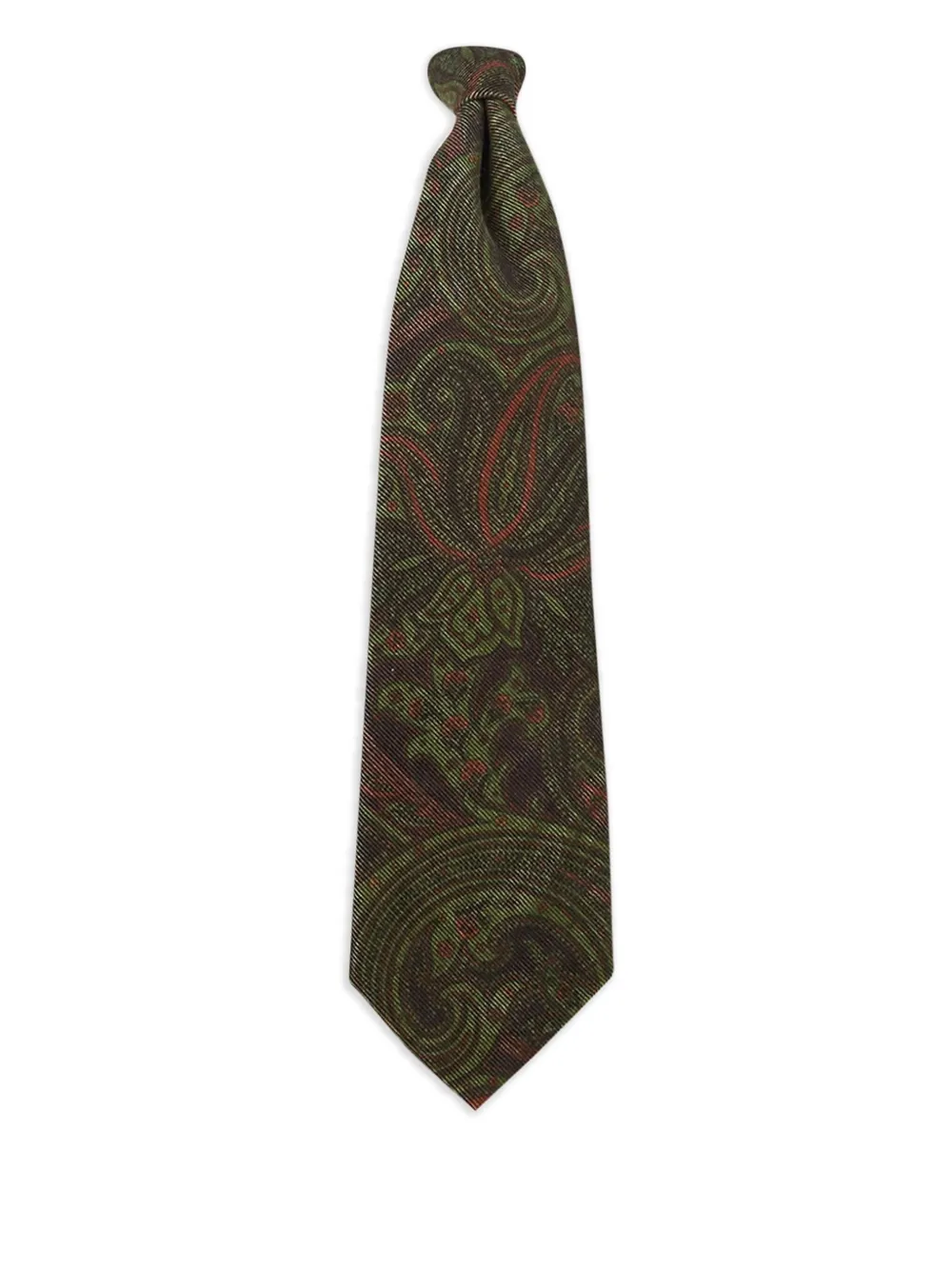 Ralph Lauren RRL Stropdas met paisley-patroon en ribfluwelen textuur Bruin