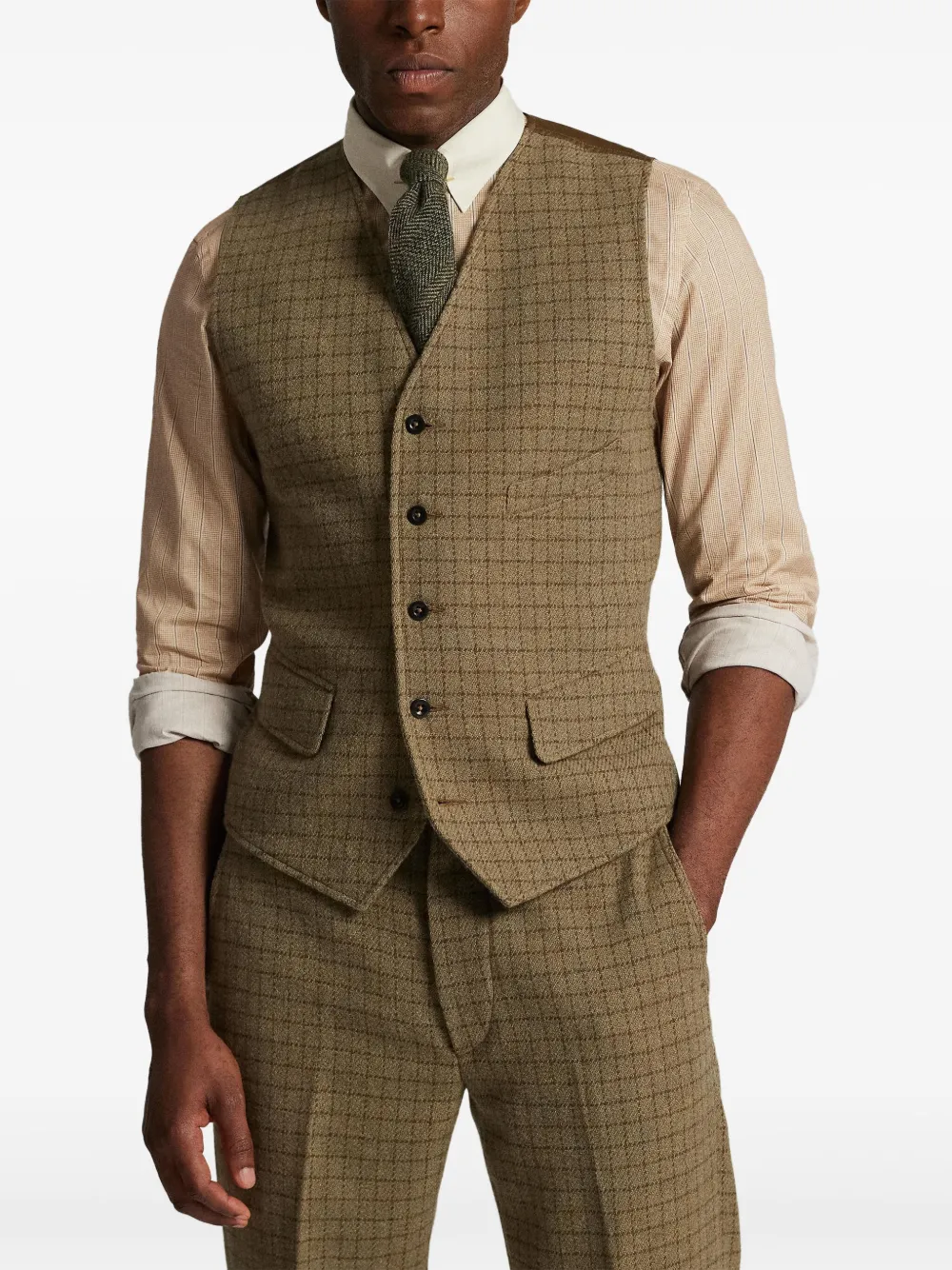 Ralph Lauren RRL Tweed gilet Beige