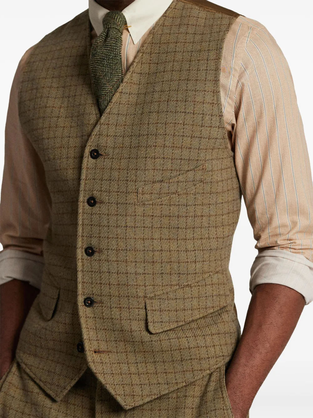 Ralph Lauren RRL Tweed gilet Beige