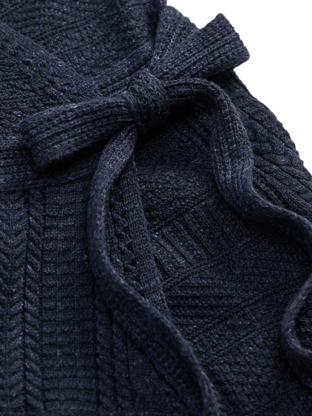 Rrl Knitted Midi Wrap Dress In Blue