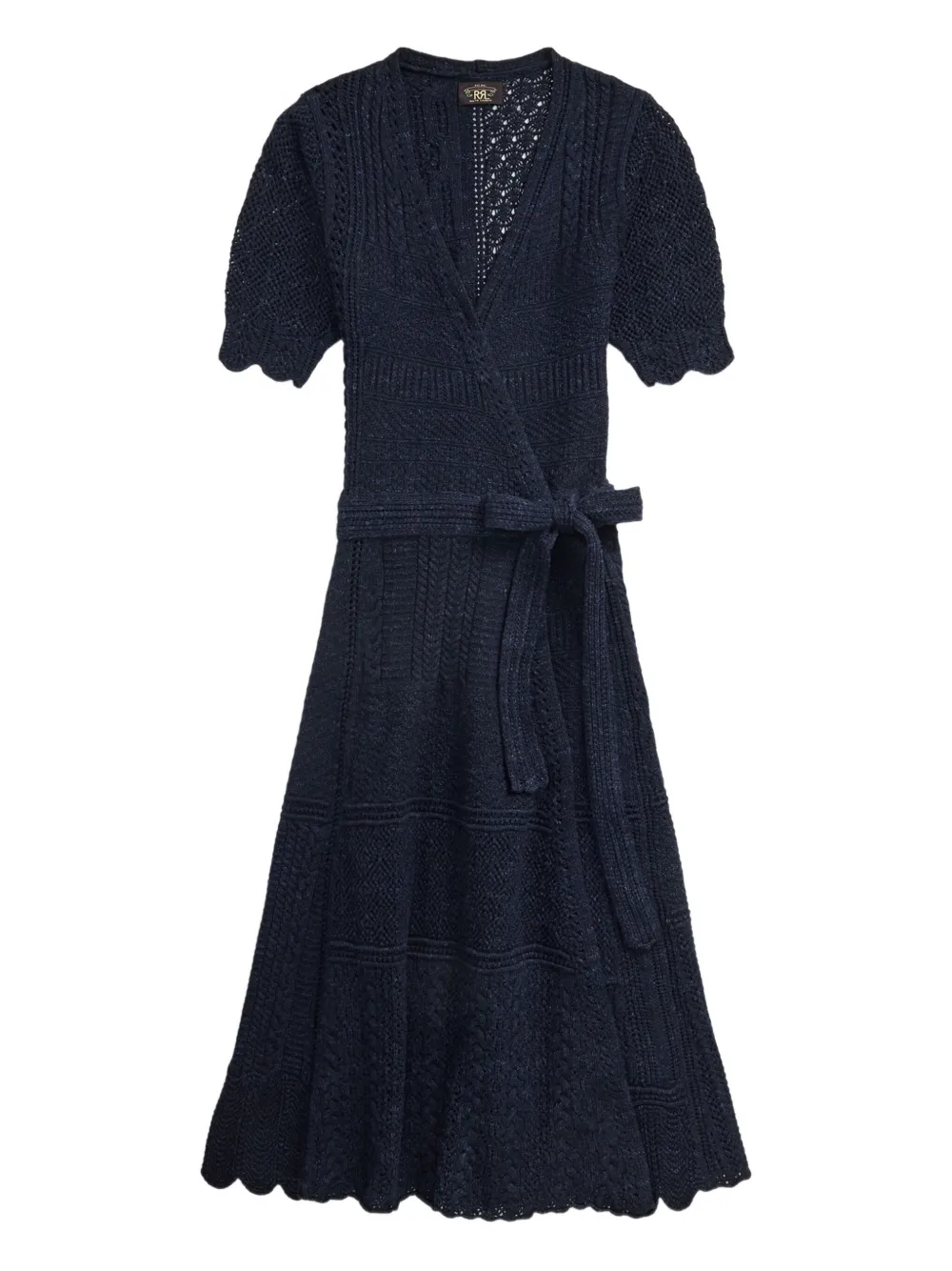 Ralph Lauren RRL knitted midi wrap dress | Blue | Image 1