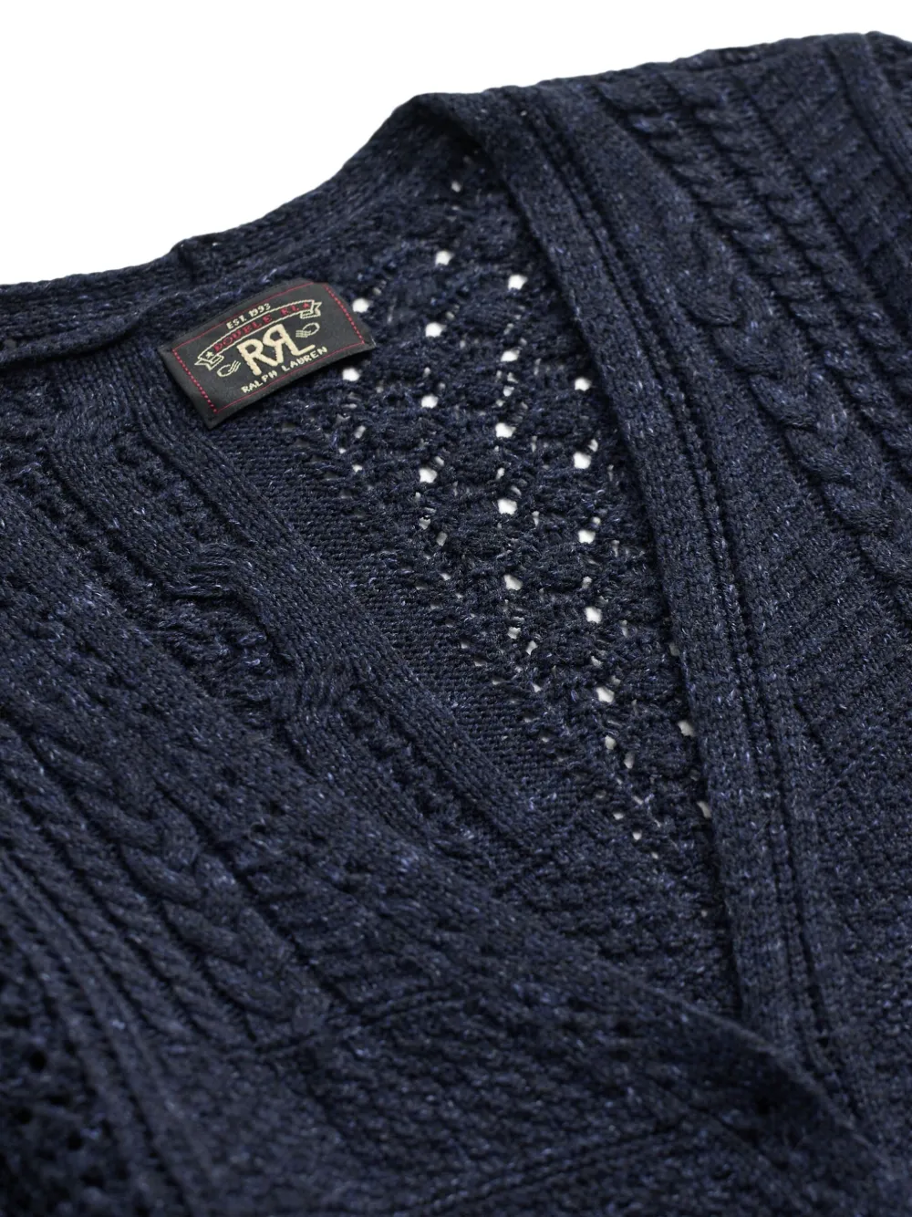 Rrl Knitted Midi Wrap Dress In Blue