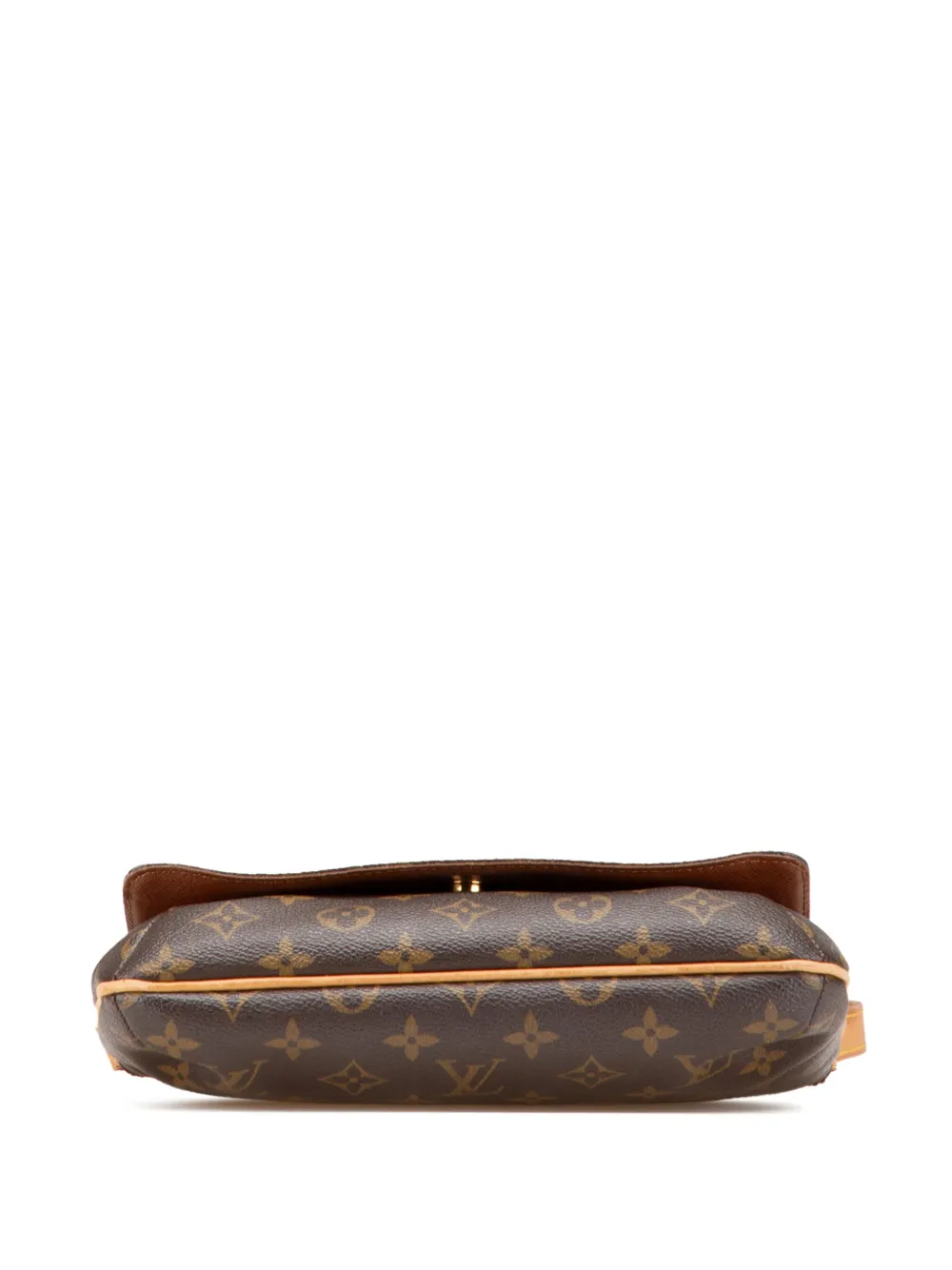 Pre-owned Louis Vuitton 2002 Monogram Musette Tango Long Strap Crossbody Bag In Brown
