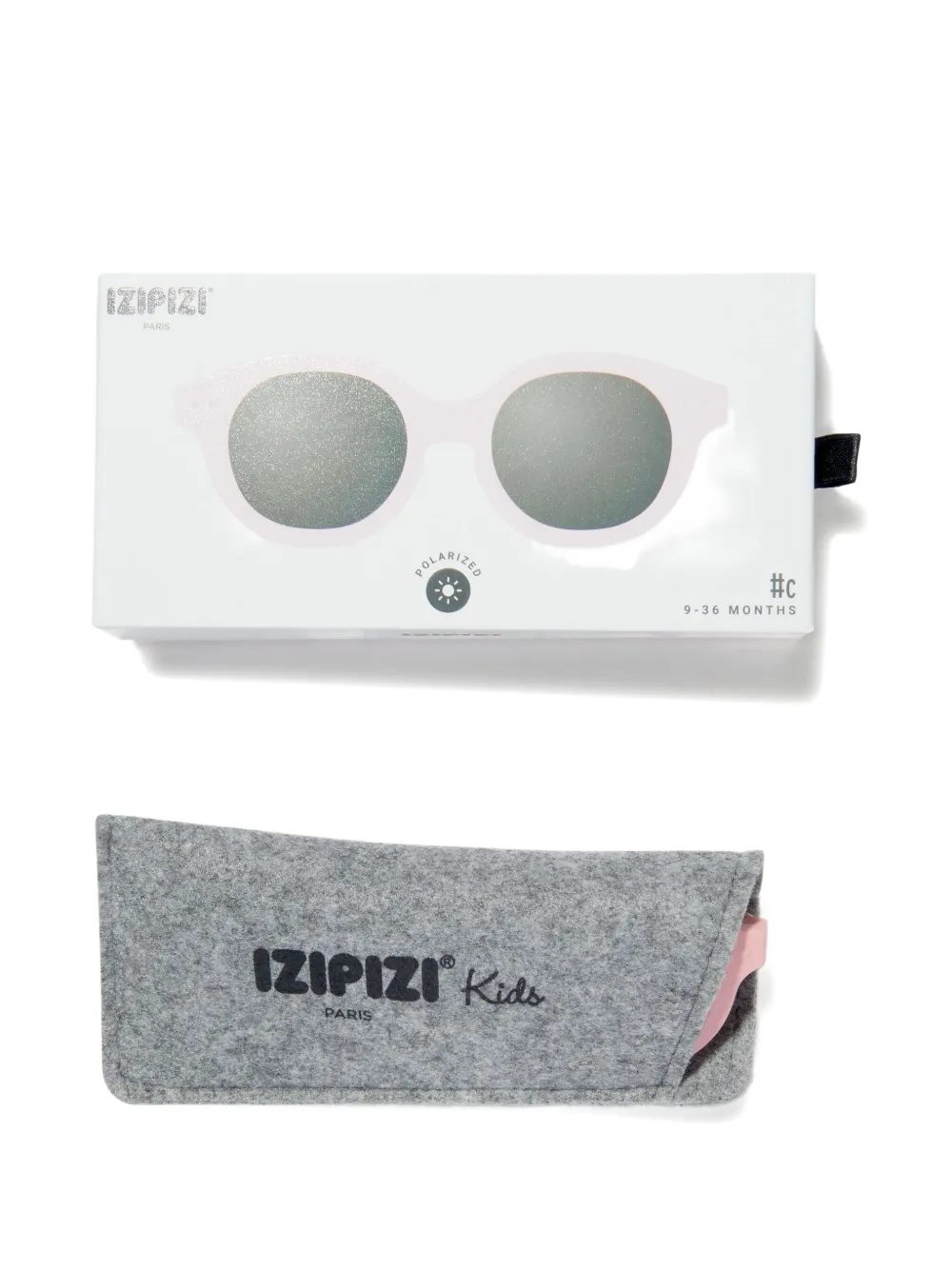 IZIPIZI KIDS Retro zonnebril met rond montuur Roze