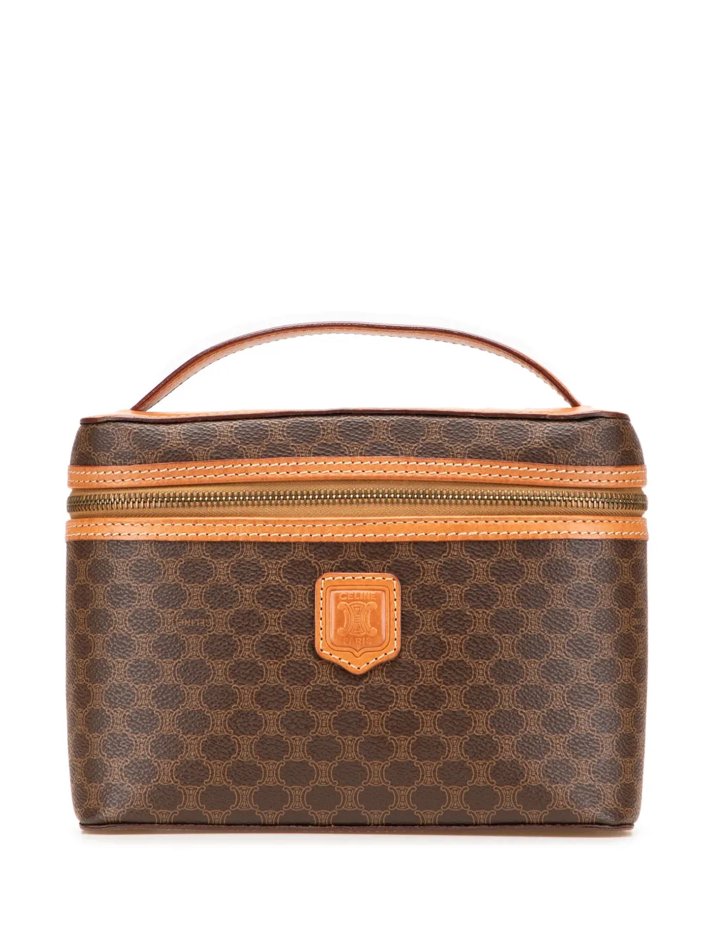 Céline Pre-Owned 1994 Macadam Coated Canvas vanity bag | Brown | Image 1