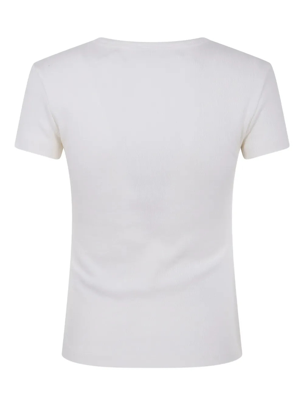 Blumarine ribbed cat-print T-shirt Zwart