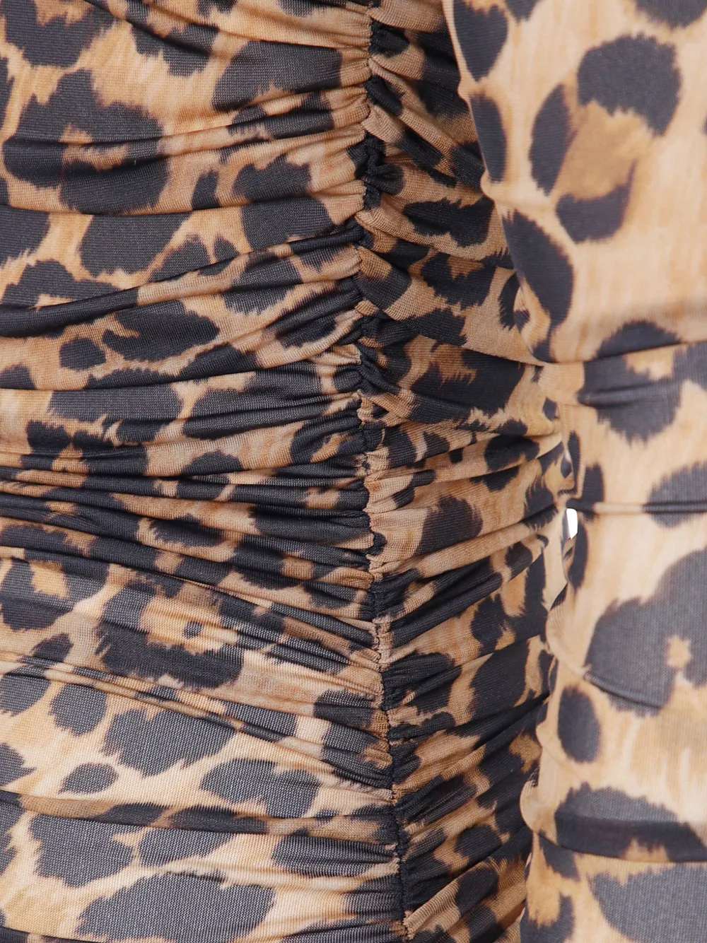 Blumarine leopard-print ruched maxi dress Bruin