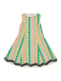 MSGM Kids logo-print sleeveless dress - Green