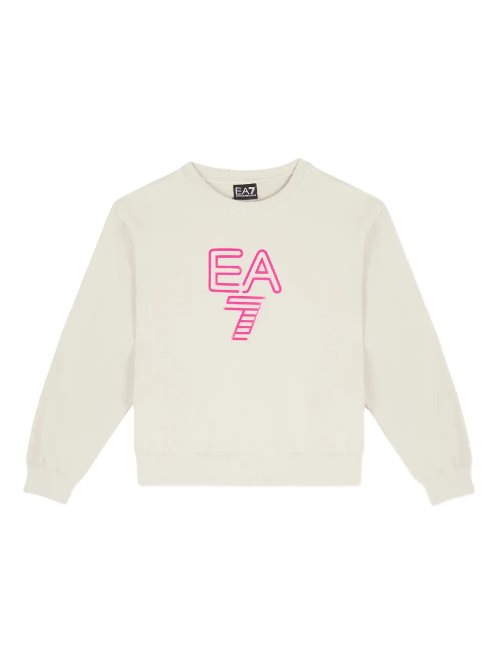 Emporio Ar i Kids EA7 logo sweatshirt Beige