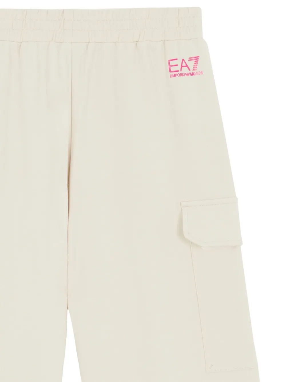 Emporio Armani Kids logo-patch cargo trousers Beige