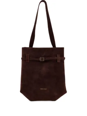 ショルダーバッグ・ポシェット MANU ATELIER Xl Du Jour suede shoulder bag XL du Jour Handwoven Black Soft by Manu Atelier
