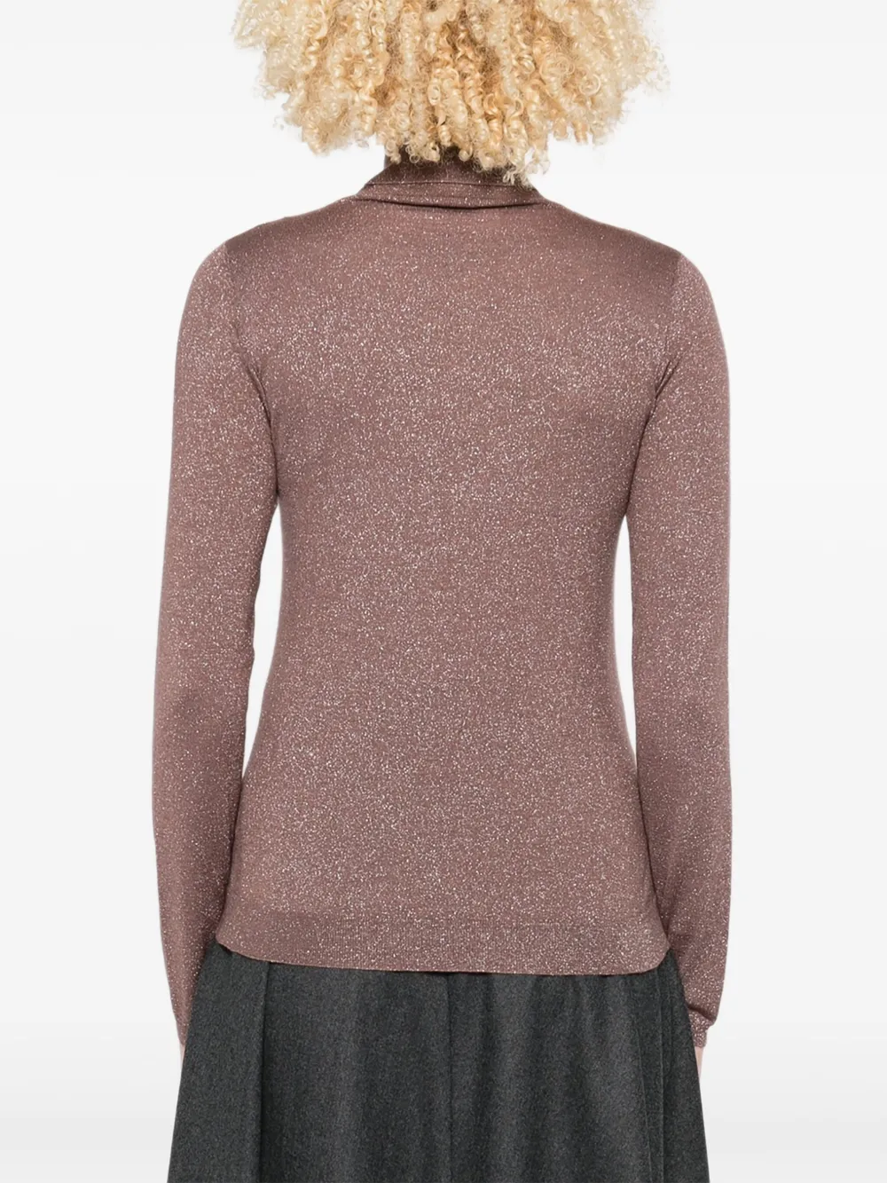 Brunello Cucinelli Top met col Bruin