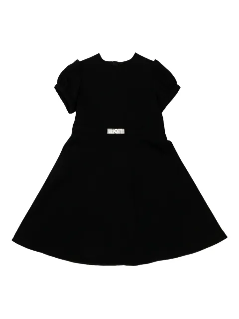 Versace Kids puff-sleeve embellished dress