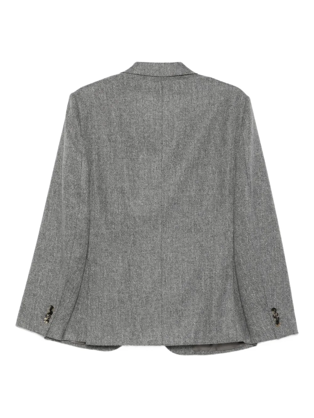 Caruso Blazer met visgraatpatroonn Grijs