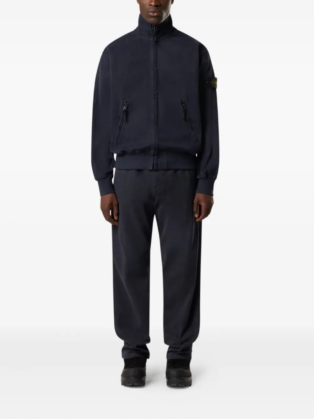 Stone Island zip-fastening welt-pockets sweatshirt Blauw