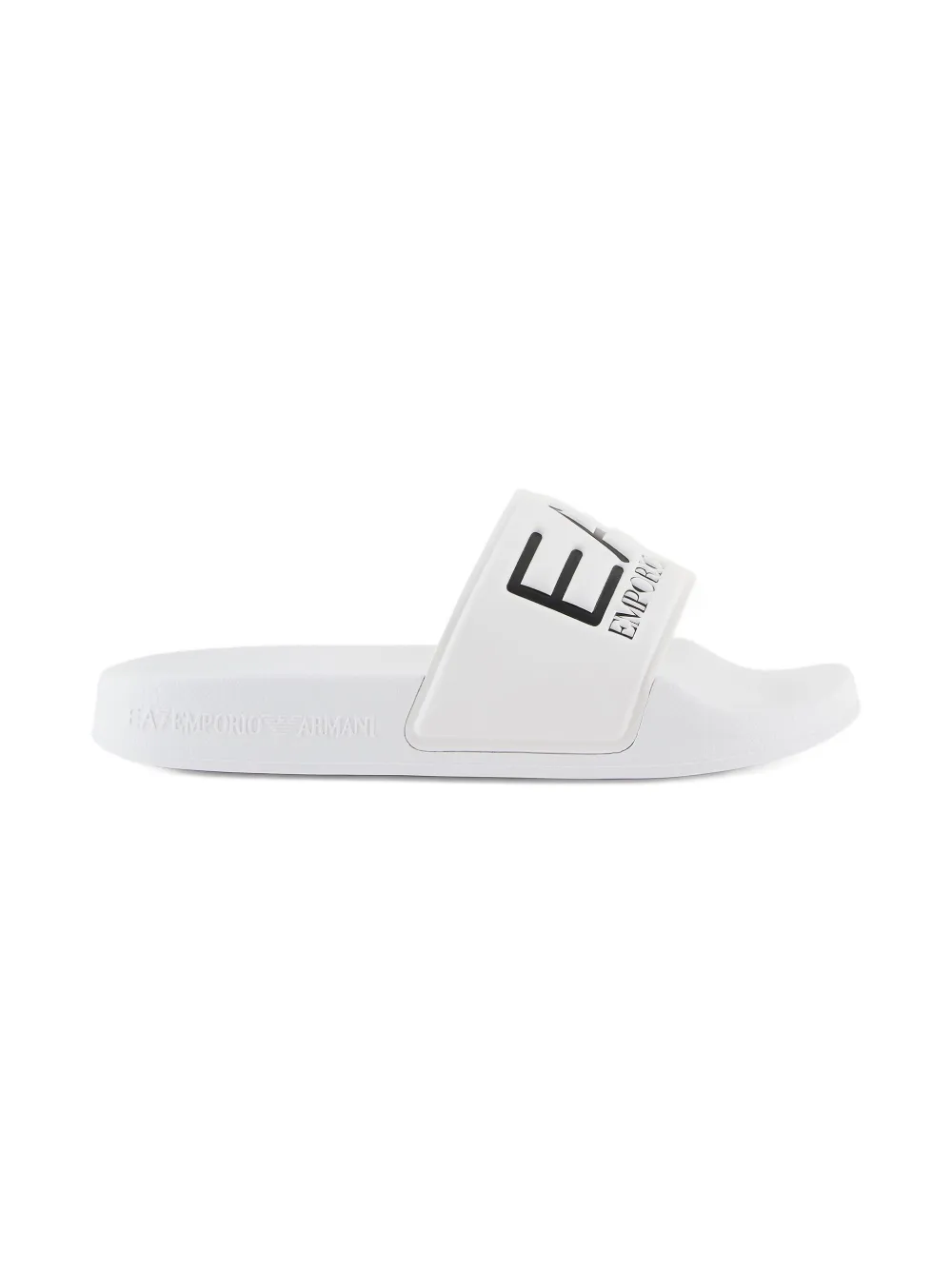 Emporio Armani Kids logo slippers - ホワイト Emporio Armani Kids logo slippers - ホワイト