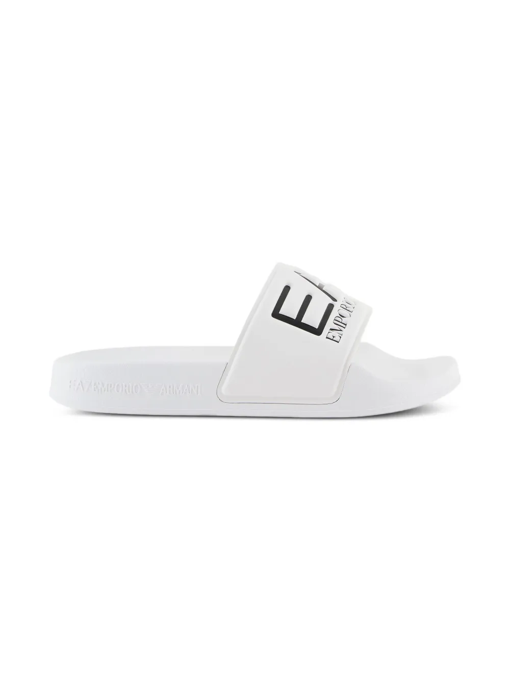 Emporio Ar i Kids logo slippers Wit