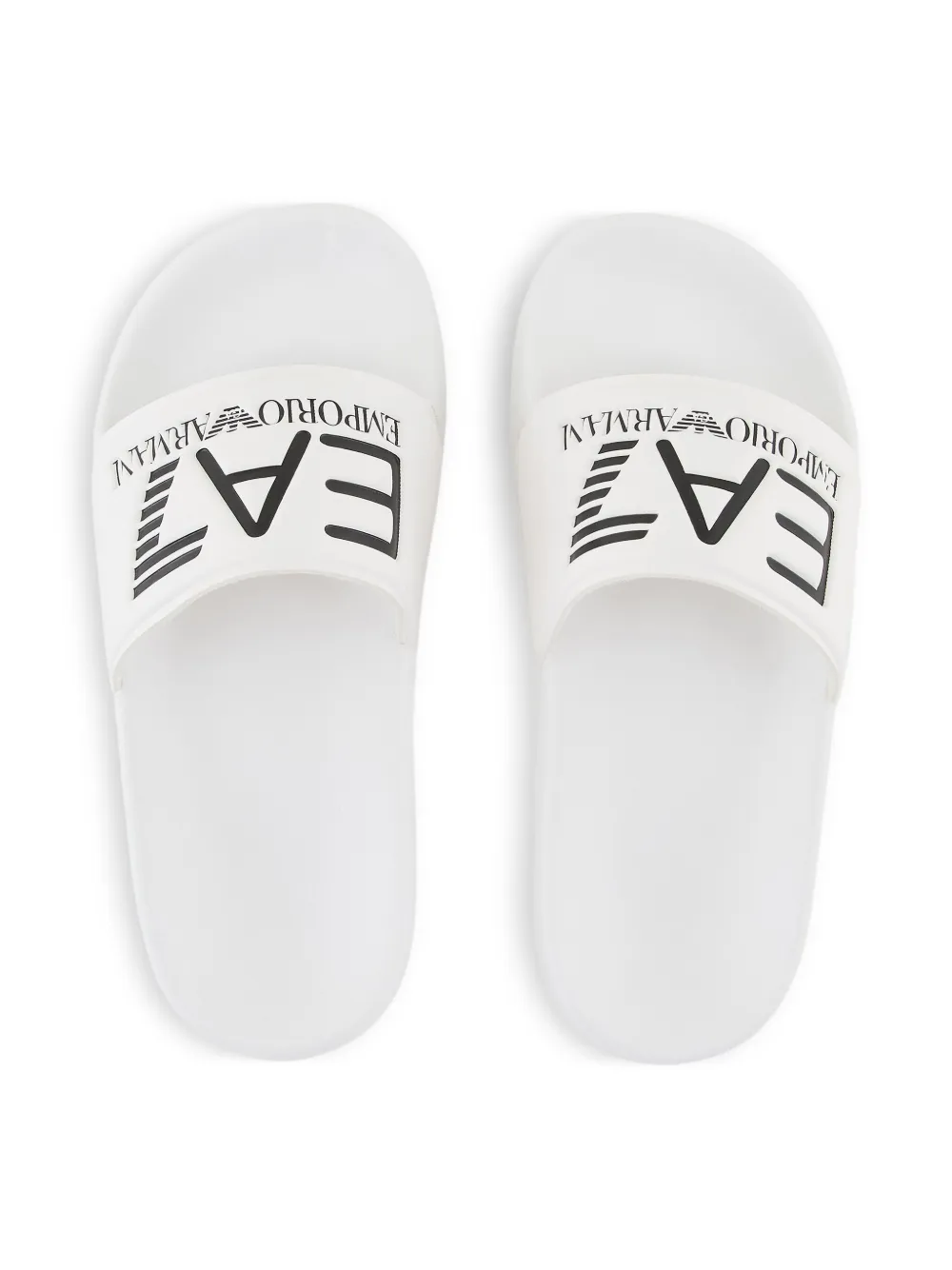 Emporio Armani Kids logo slippers Wit