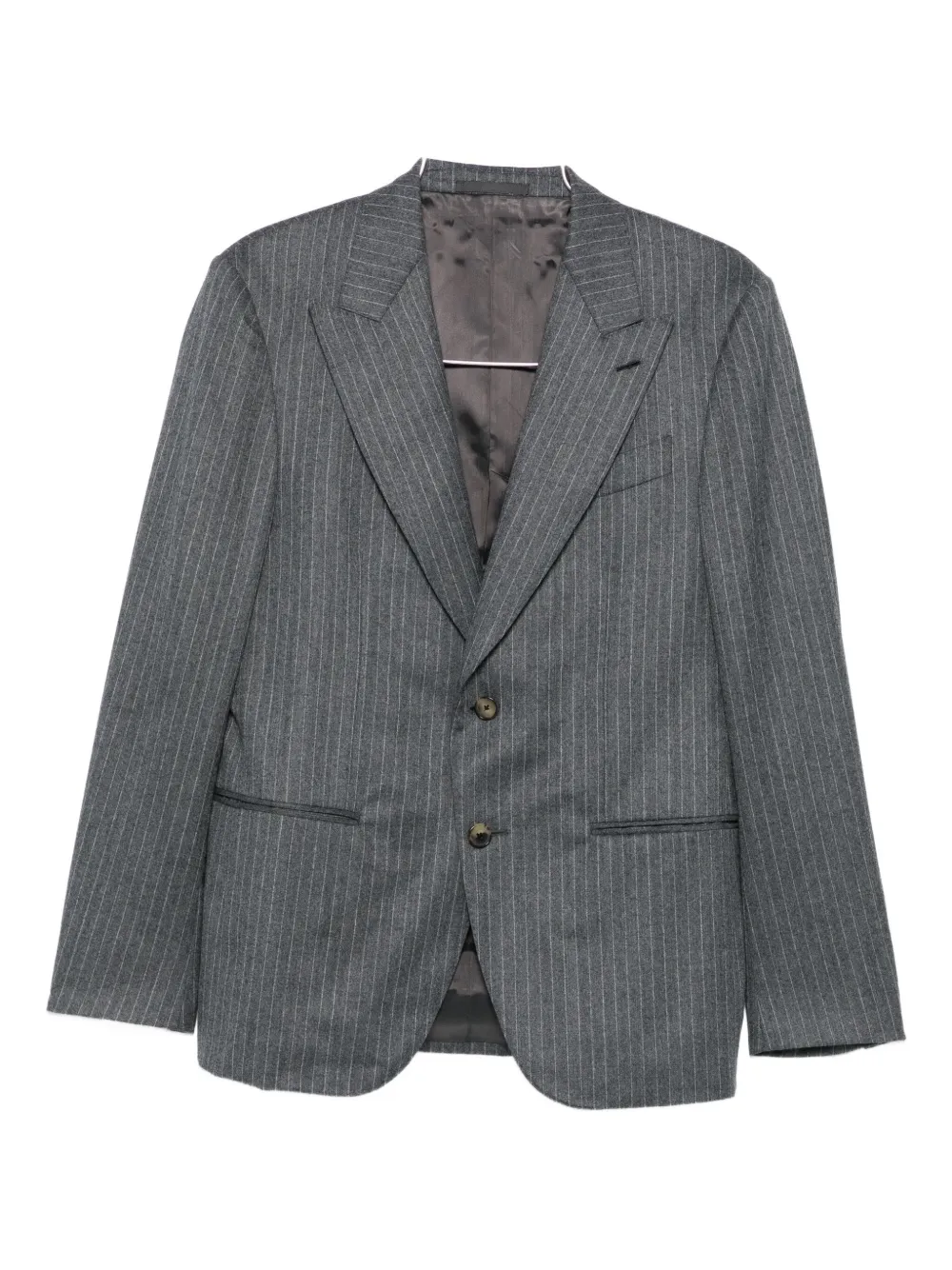 Caruso Completo gessato in lana - Grigio