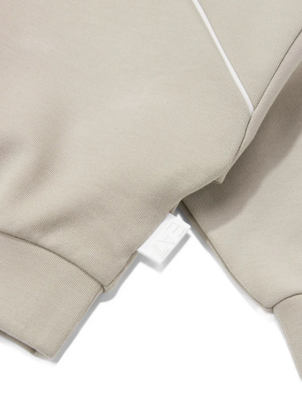Emporio Armani Kids hooded panelled cropped top Beige
