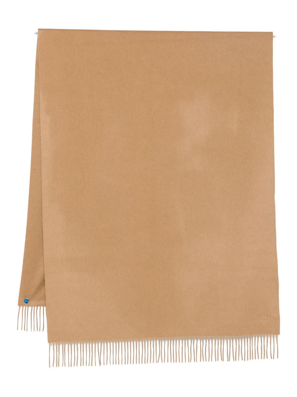 Max Mara fringed cashmere scarf Bruin