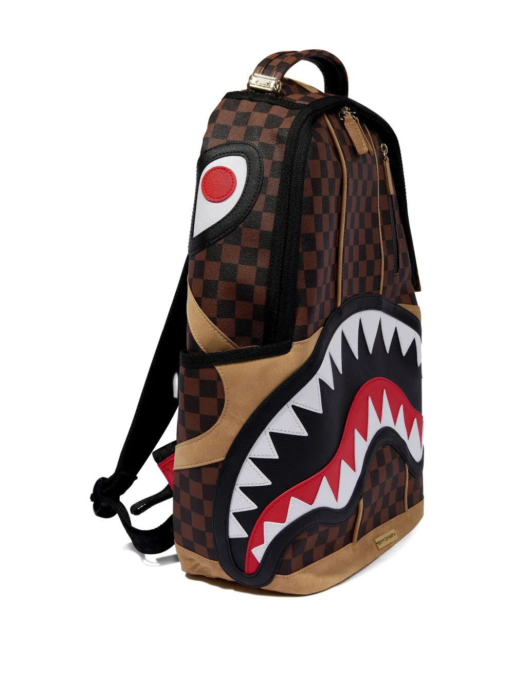 sprayground kid Sharks in Paris geruite rugzak Bruin