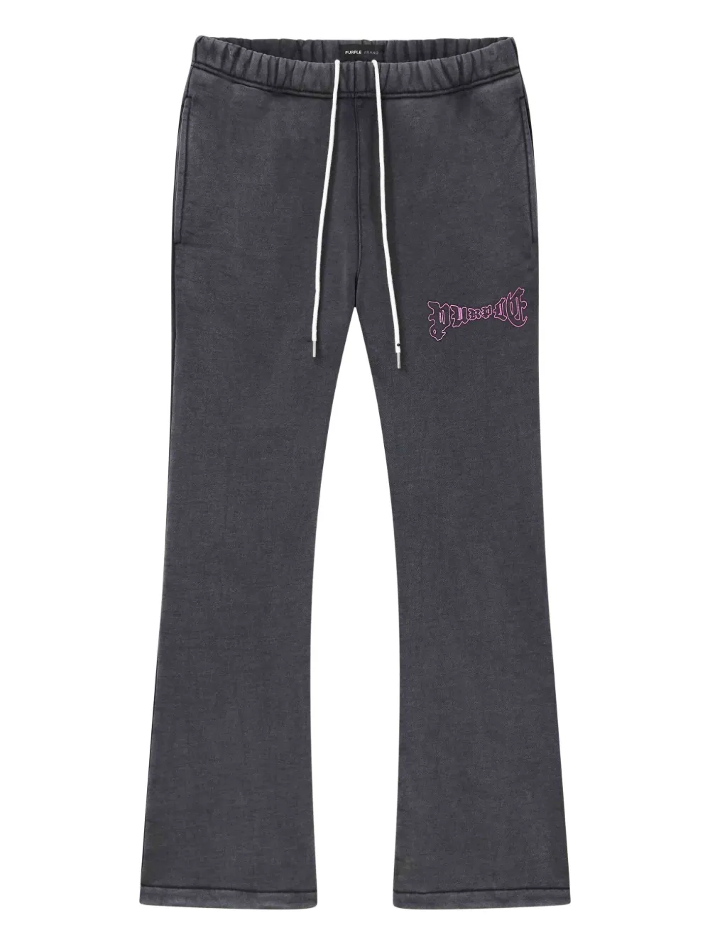 Purple Brand Broek met geborduurd logo Zwart