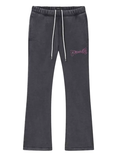 Purple Brand embroidered-logo trousers