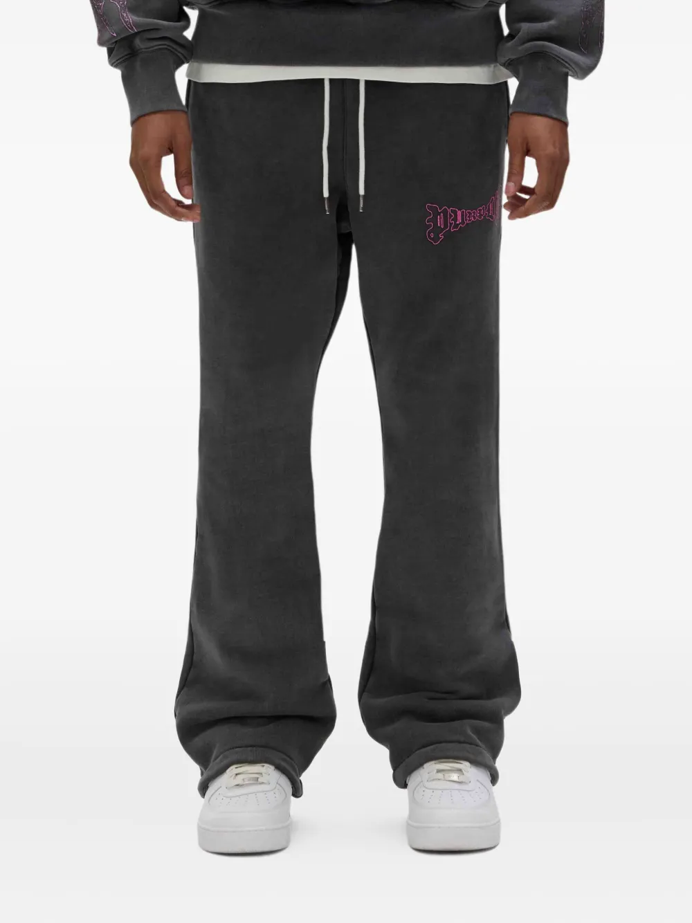 Purple Brand Broek met geborduurd logo Zwart