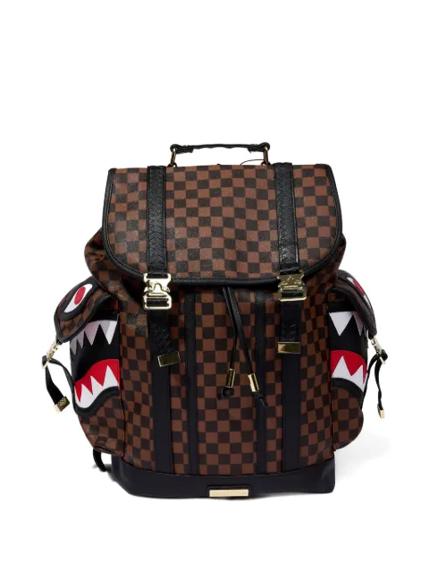 Sprayground Sawtooh Sharks in Paris Monte Ccarlo check-pattern backpack