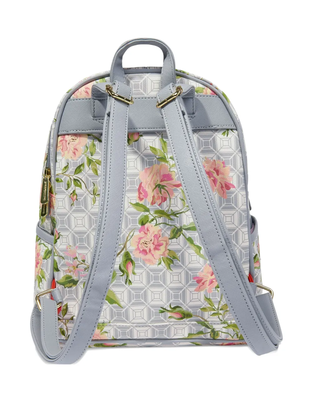 sprayground kid x African Intelligence A.i. Sandflower rugzak met bloemenpatroon en haaienmond Beige