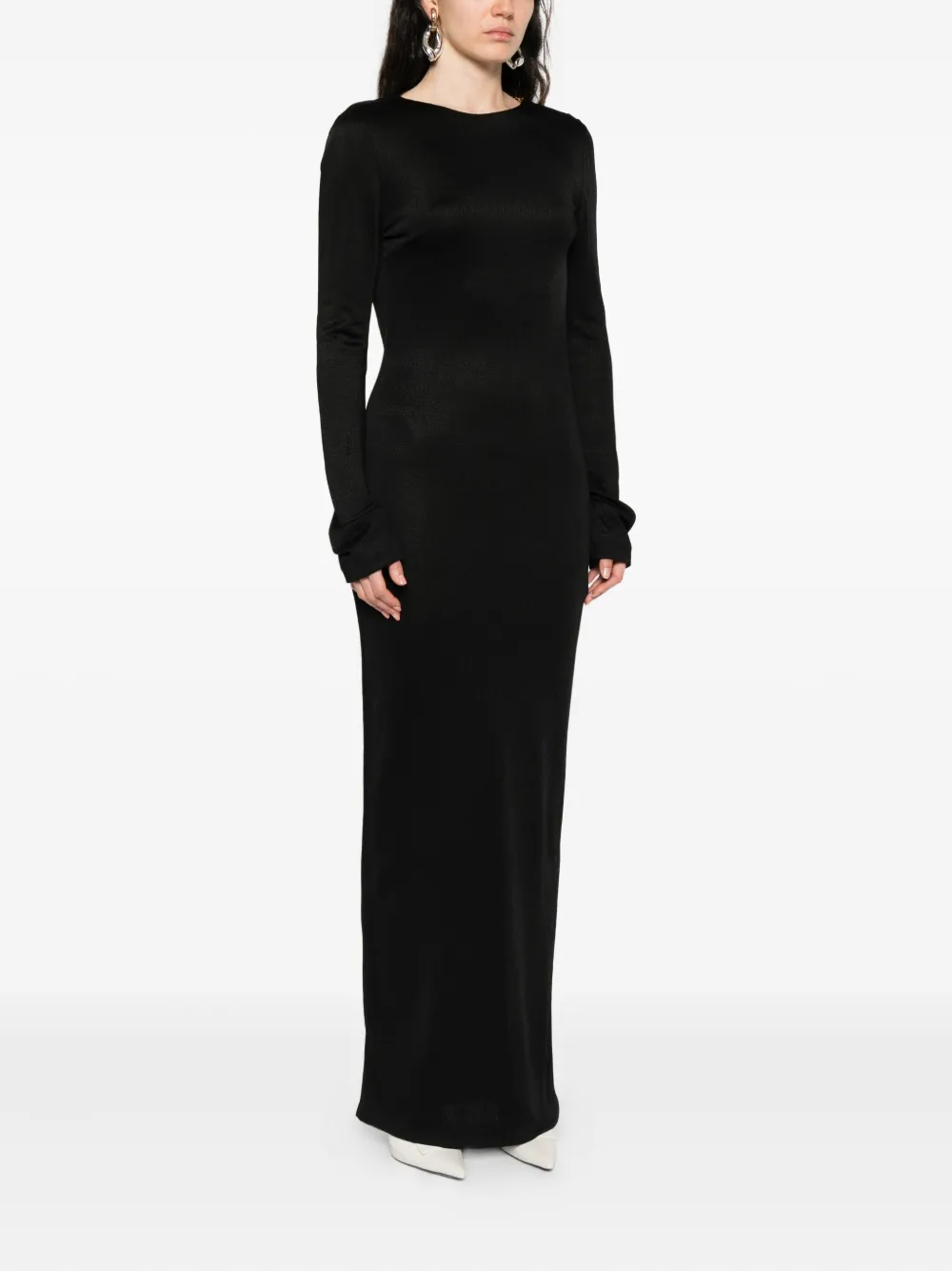 Saint Laurent chain-embellished dress Zwart